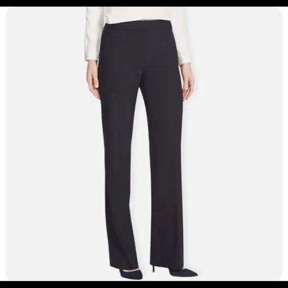 Lafayette 148 New York women’s black slacks menswear size 8 virgin wool trousers - Picture 1 of 8